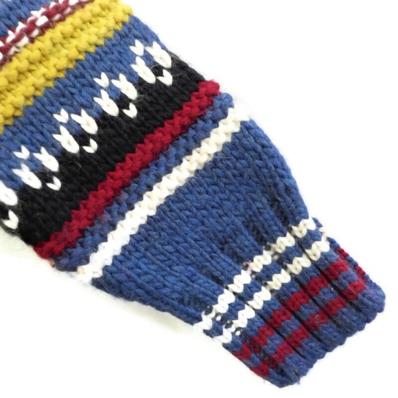 Zara Man Sweater Chunky Knit Cowl Fair Isle Acrylic Wool Blend M - Picture 5 of 8